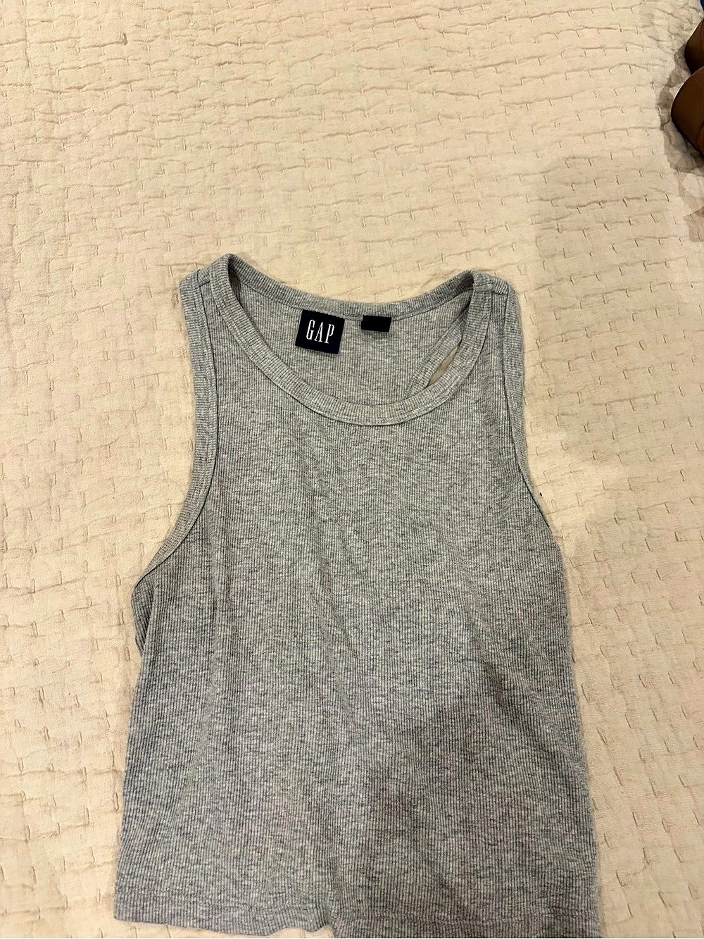 Gap Ribbed Tank Top in Gray Size Small Like New